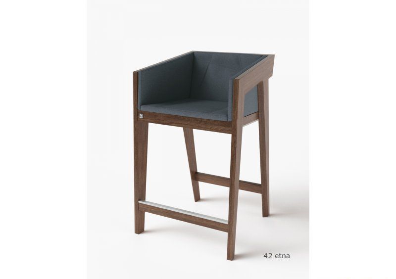 Стул полу-барный Air 2 Bar S Dark Brown Soft рогожка
