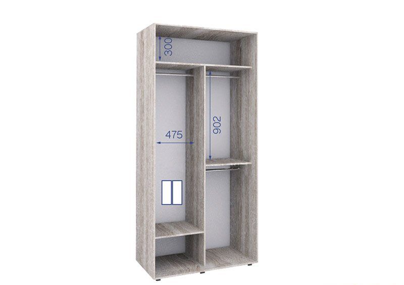 Шкаф-купе Престиж ПШК-01 100х220х58