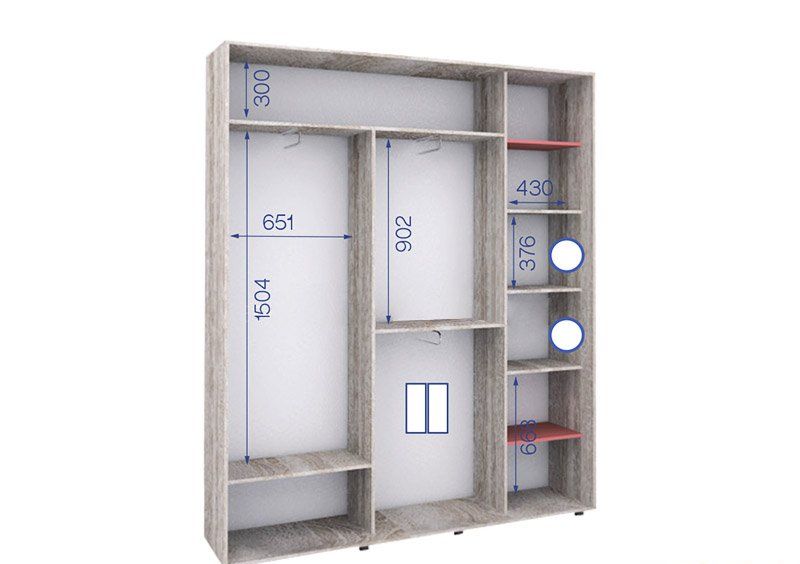 Шкаф-купе Престиж ПШК-24 180х220х43