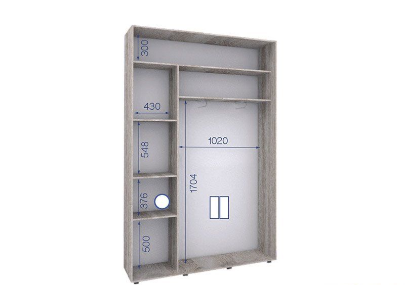 Шкаф-купе Престиж ПШК-21 150х240х43