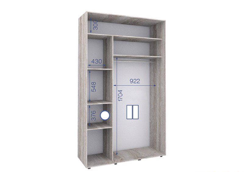 Шкаф-купе Престиж ПШК-05 140х240х58