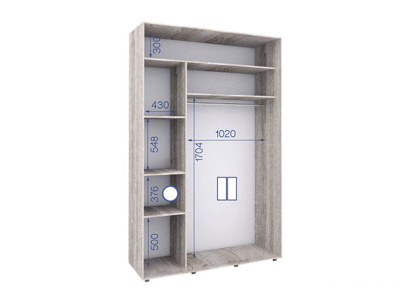 Шкаф-купе Престиж ПШК-06 150х240х58
