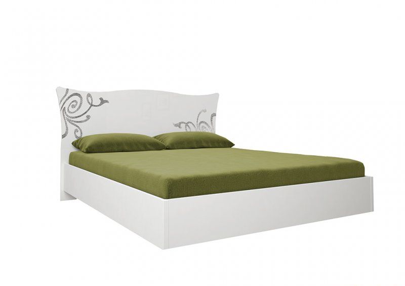 Кровать 180х200 Богема белый глянец