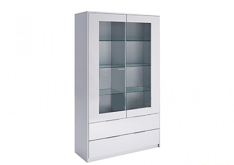 Сервант две двери Рома белый глянец