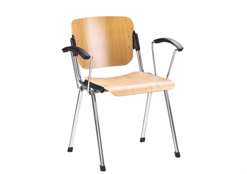 Стул ERA arm wood chrome