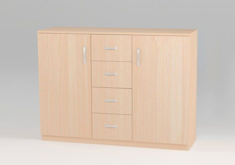 Тумба офисная Квис КТЕ-31 110х82х33 см