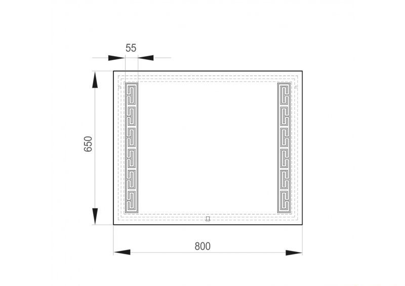 Зеркало DECOR Versa 80х65