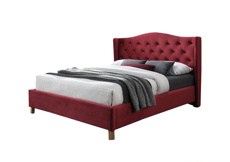 Кровать Aspen Velvet 160x200 Бордовый