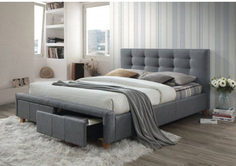 Кровать Ascot 160x200 Серый