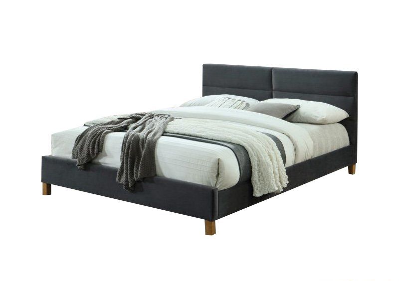 Двуспальная кровать Sierra Velvet 160х200 Серый