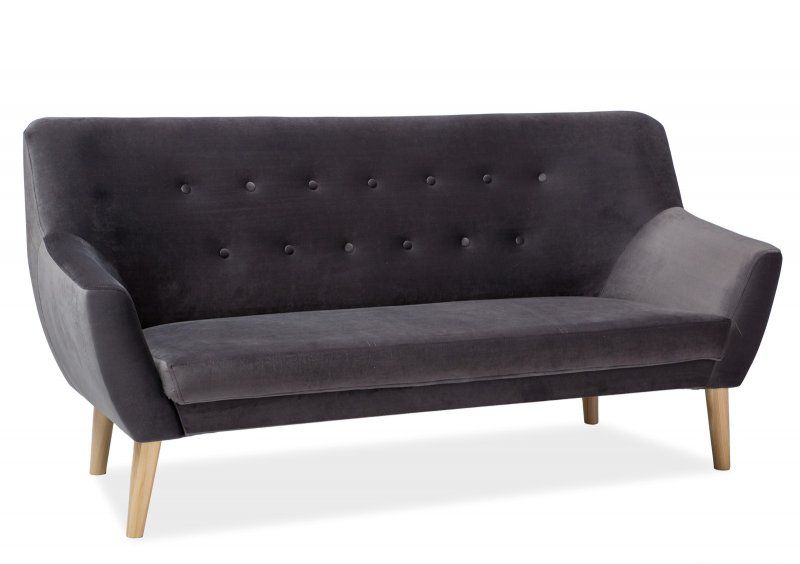 Прямой диван Nordic 3 Velvet 108х90 Черный