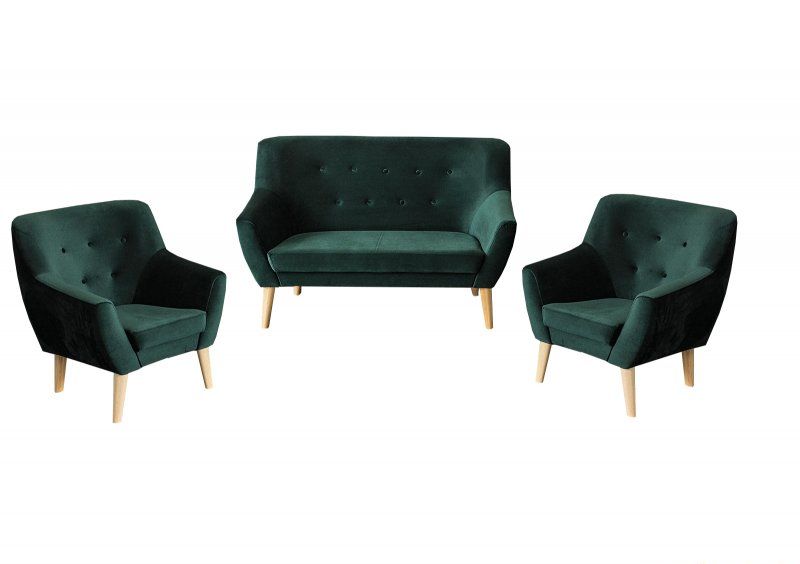 Прямой диван Nordic 2 Velvet 136х90 Зеленый