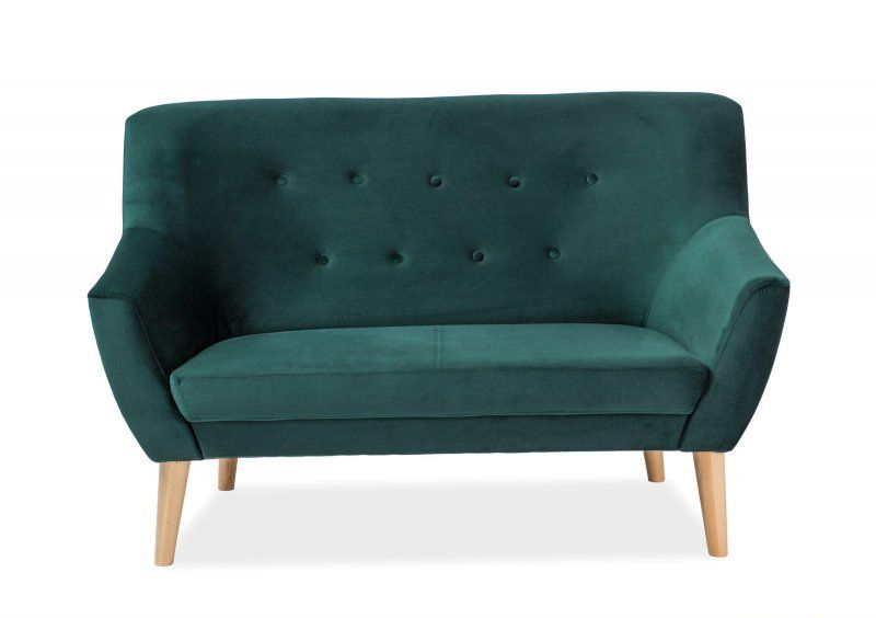 Прямой диван Nordic 2 Velvet 136х90 Зеленый