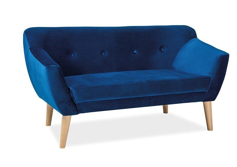 Прямой диван Bergen 2 Velvet Синий