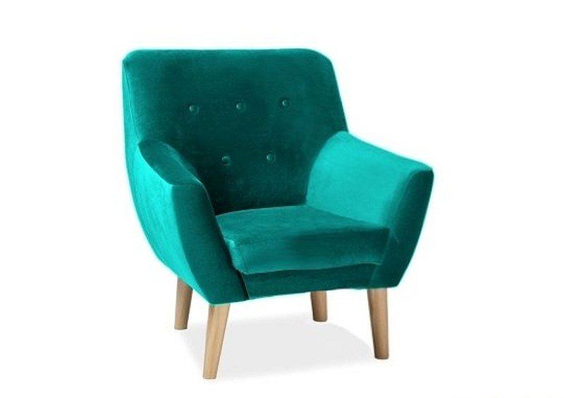 Кресло NORDIC 1 Velvet Bluvel 85 Бирюзовый