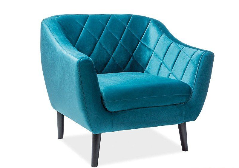 Кресло Molly Velvet 1 Бирюзовый