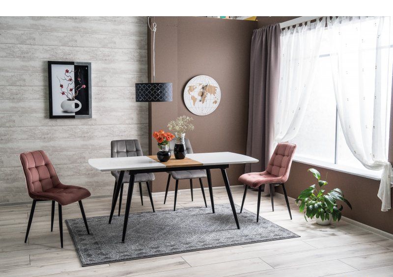 Стол обеденный Davos 80x140 Черно-белый