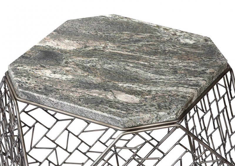 Подставка Многогранник TRID 6C гранитная вставка Verde Imperiale