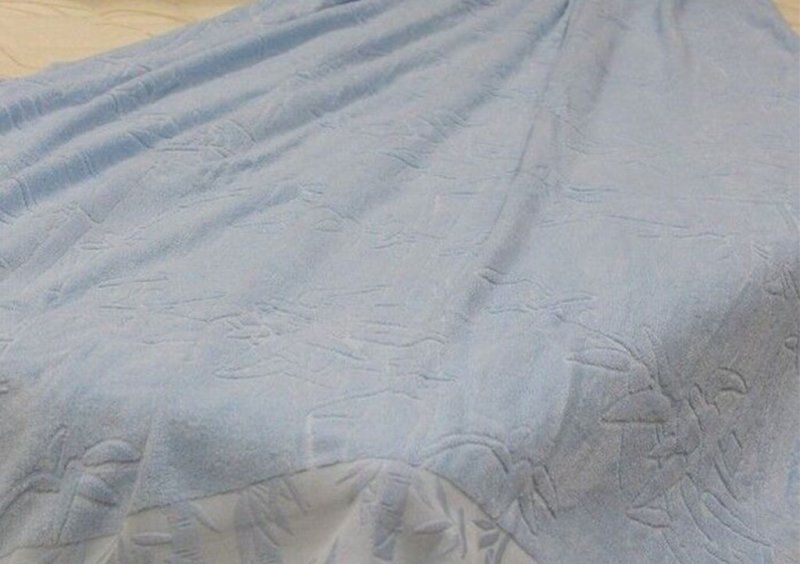 Простыня махровая  150х200 г/к бамбук Blue