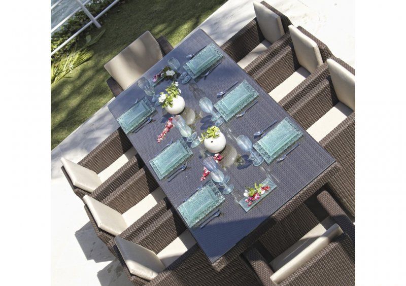 Стол обеденный со стеклом 100х220х74 Cuatro