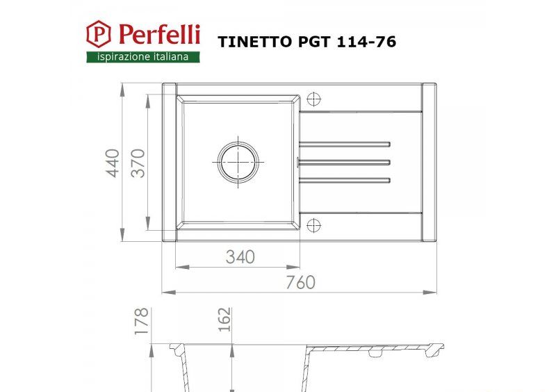 Мойка Perfelli TINETTO PGT 114-76 SAND