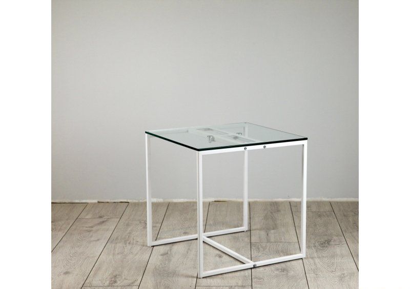 Стол журнальный Cub 400 clear8/white