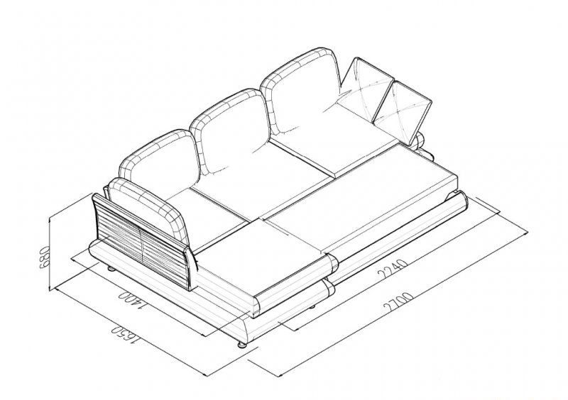 Диван угловой Benefit 4