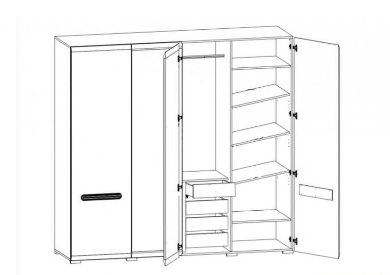Шкаф SZF2D2L/21/22 Ацтека