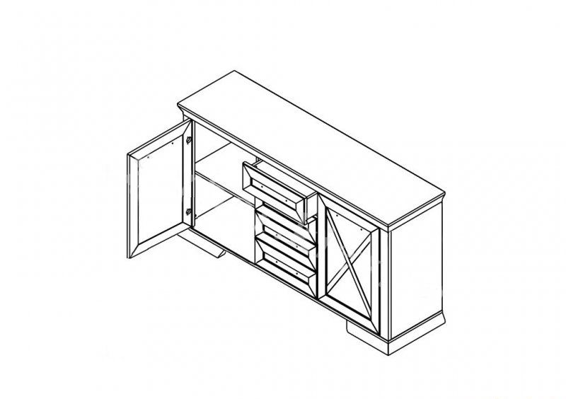 Комод Марсель KOM2D4S