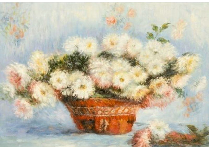 Картина Астры - панно импрессионизма 50x70