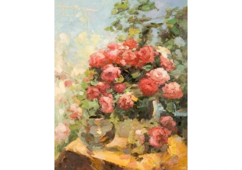 Картина В летний зной - оконченный эскиз 50x70
