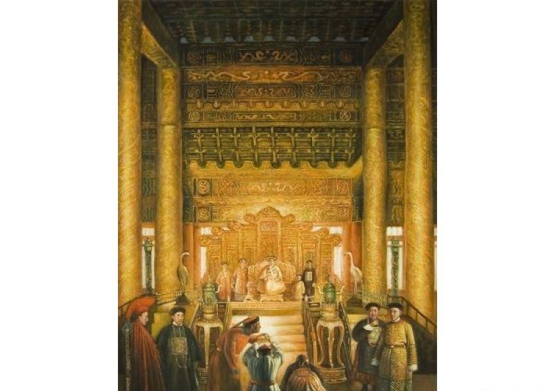Картина Аудиенция - живопись реализма 80x120