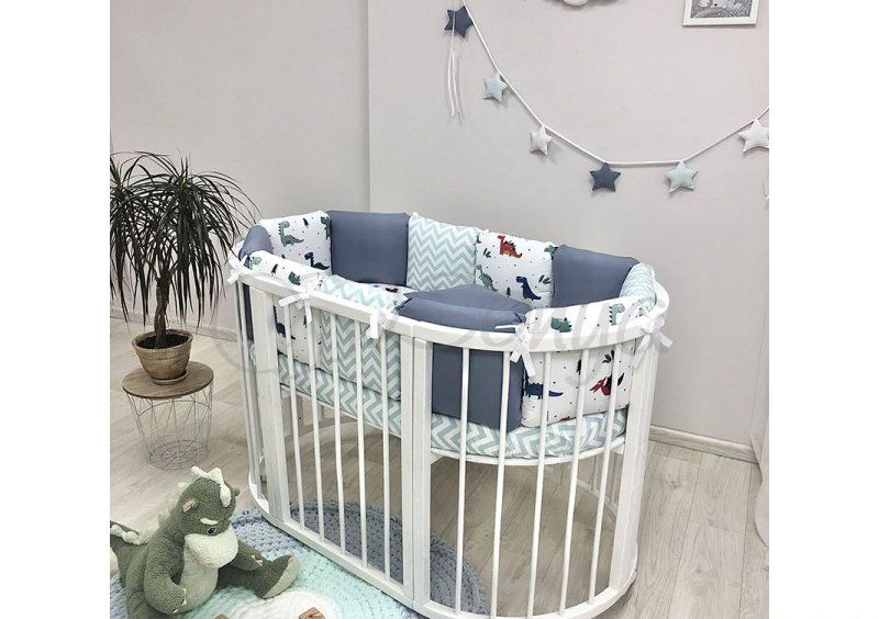 Бортики Baby Design Дино синий