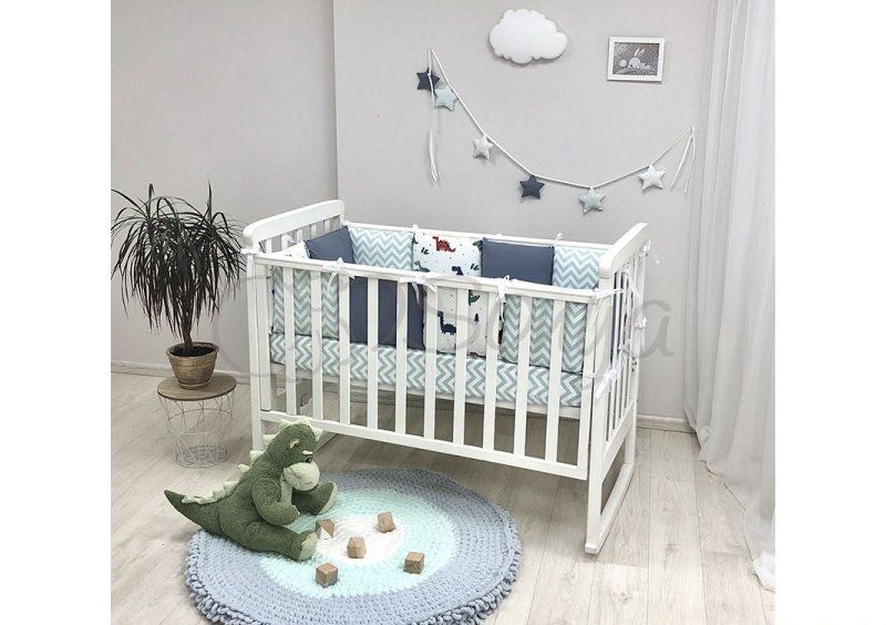 Бортики Baby Design Дино синий