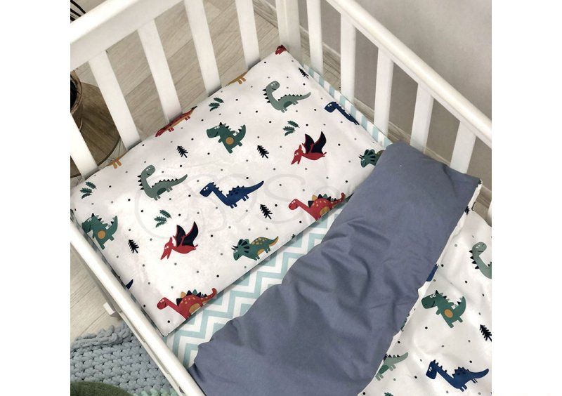 Сменный комплект белья Baby Design Дино синий