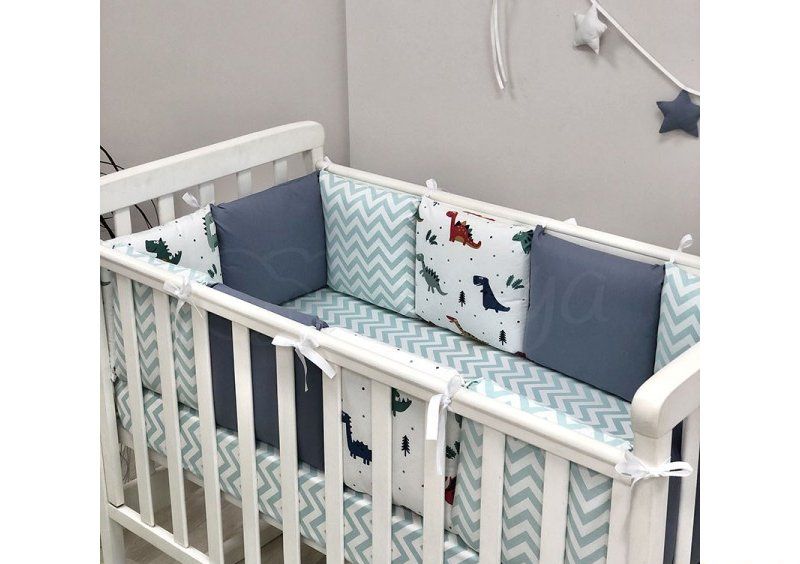 Бортики Baby Design Дино синий