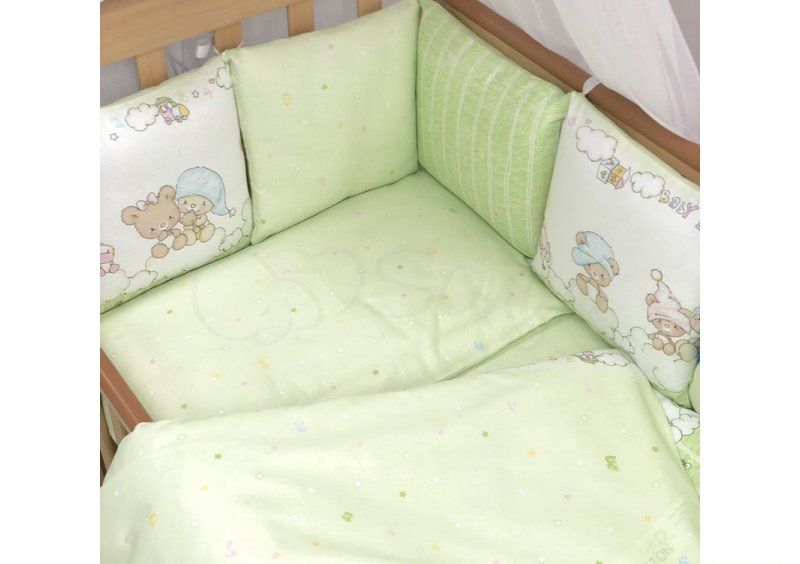 Комплект белья Baby Design Малыши в шапочках