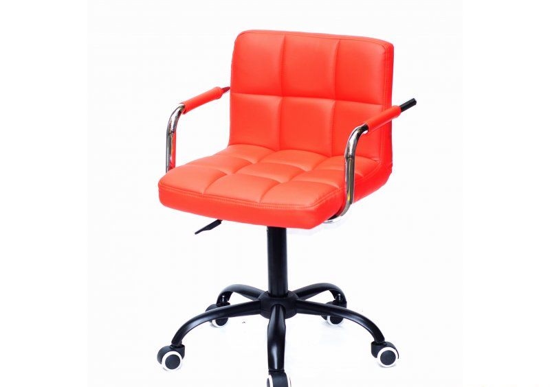 Кресло Arno-ARM BK - Office экокожа Красный 1007