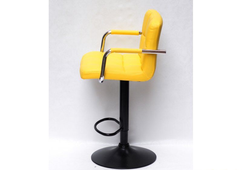 Стул Arno-ARM BAR BK - Base экокожа Желтый 1006 Стул Arno-ARM BAR BK - Base экокожа Желтый 1006
