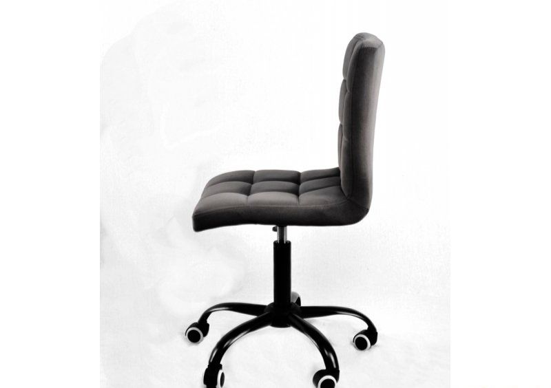Стул Augusto BK - Office Бархат Серый В-1004