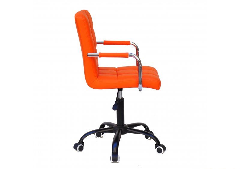 Кресло Augusto-ARM BK-Office экокожа оранж 1012