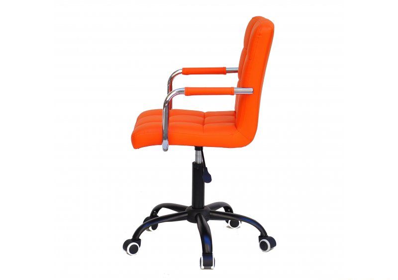 Кресло Augusto-ARM BK-Office экокожа оранж 1012