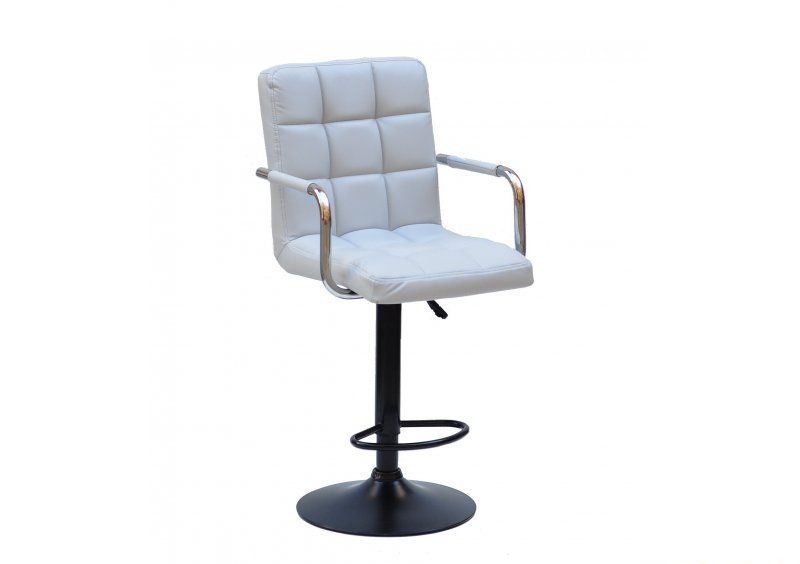 Стул Augusto-ARM BAR BK - BASE экокожа серый 1008