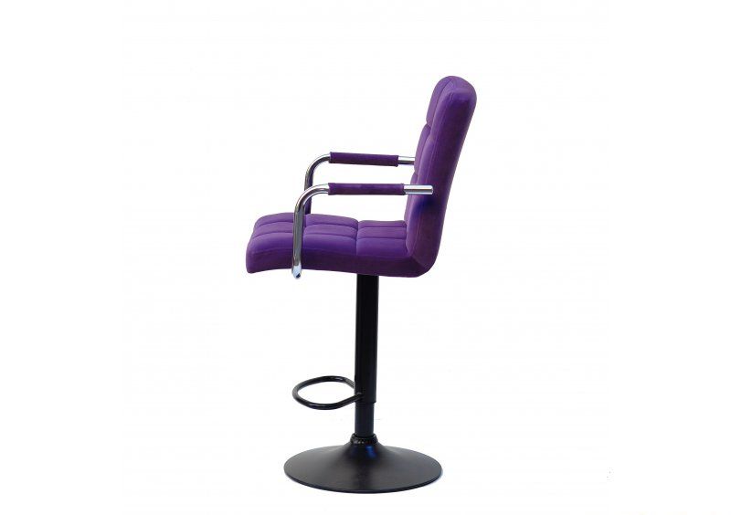 Стул Augusto-ARM BAR BK - BASE Бархат пурпур B-1013