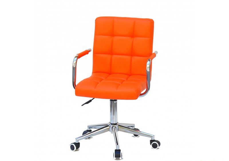 Кресло Augusto-ARM Modern Office экокожа оранж 1012