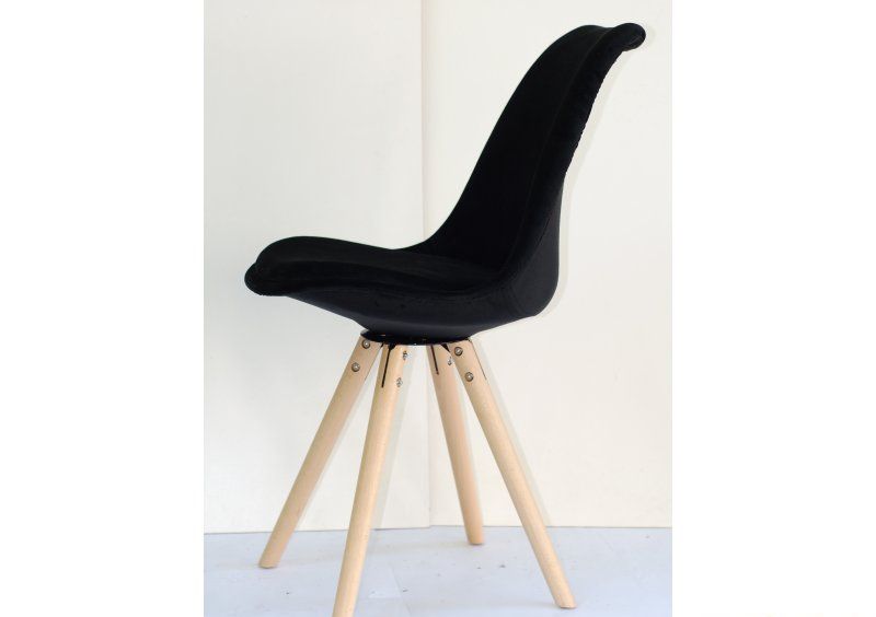 Стул Milan Soft C Бархат Черный B-4