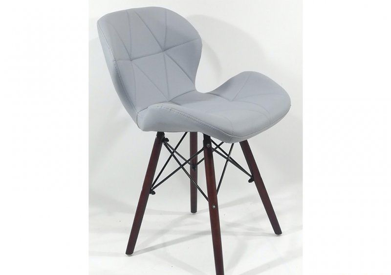 Стул Invar Walnut ЭкоКожа cерый 35