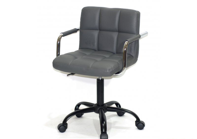 Стул Arno - Arm BK - Office экокожа серый 1001
