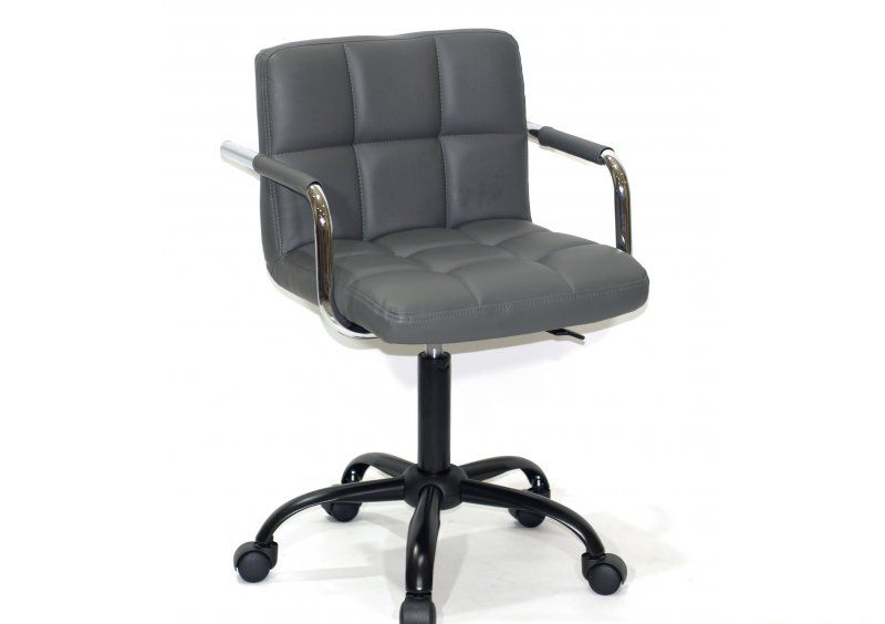 Стул Arno - Arm BK - Office экокожа серый 1001
