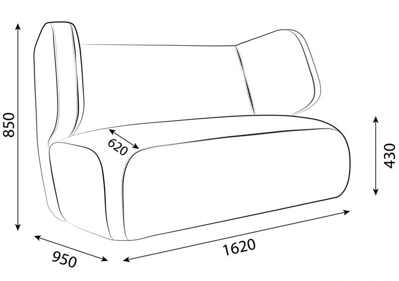 Двойной диван Loveseat sofa 012 красный